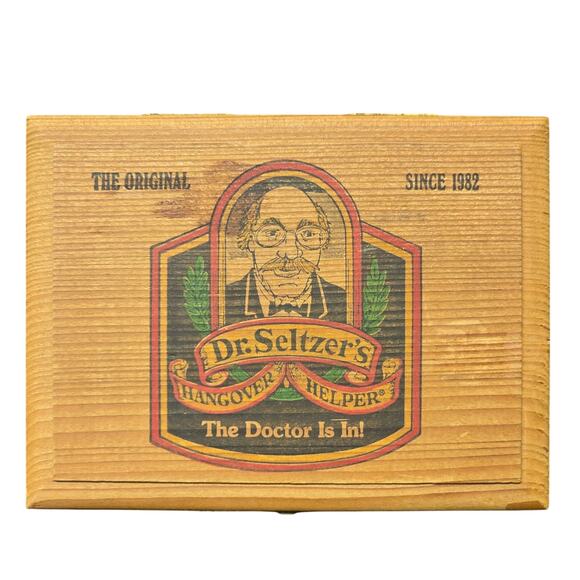 Dr. Seltzer's Hangover Helper The Original Practicing Doctor Wooden Trinket Box - Picture 11 of 11